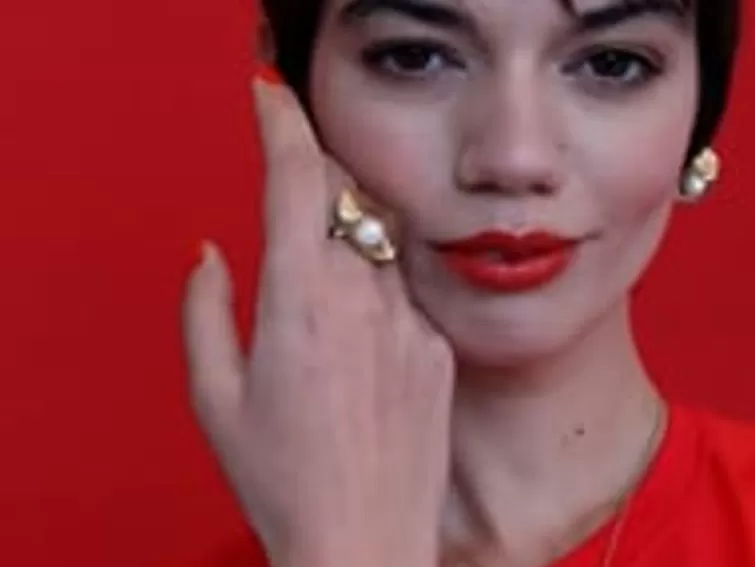 Anillos Grandes | Majorica Anillo Le Palm Grande En Acero Dorado Con Perla Blanca