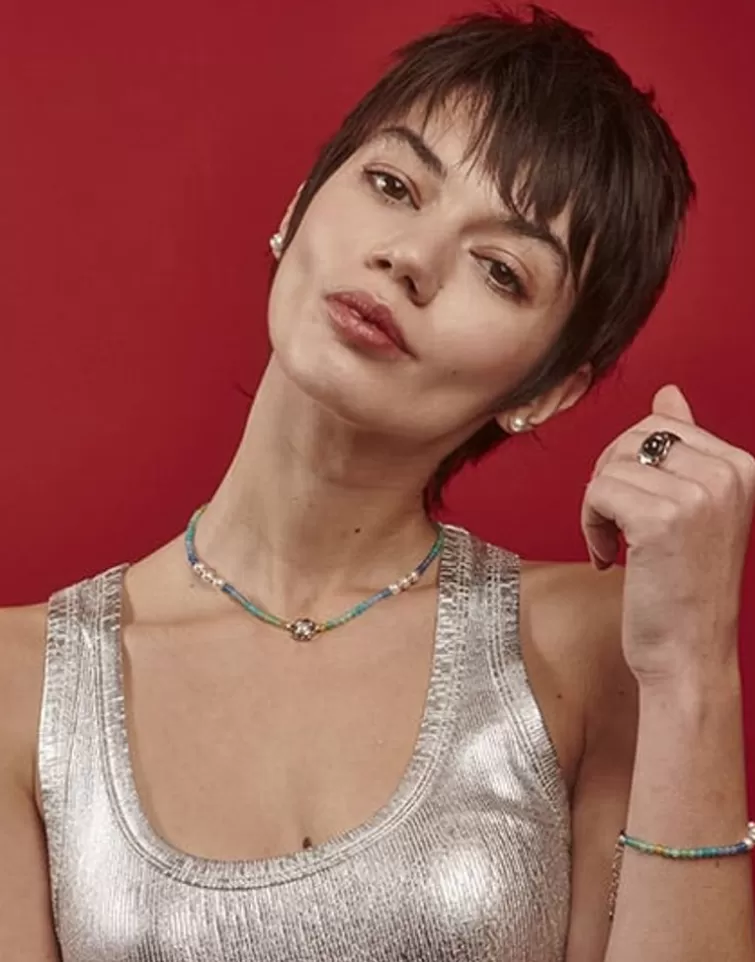 Collares Con Piedras | Majorica Collar Color Pop Sea Con Piedras Degrade Y Perlas Blancas
