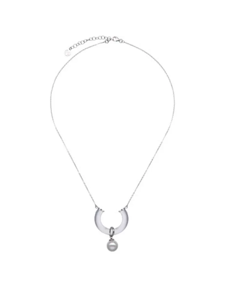 Colgantes Con Cadena | Majorica Collar Con Colgante Ayla En Cristal De Alta Resistencia Plateado