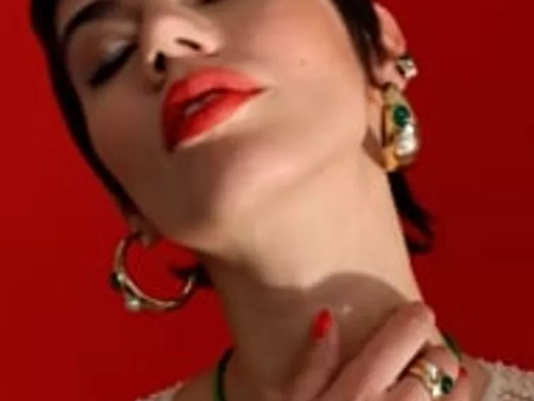 Pendientes Ear Cuff | Majorica Earcuff Dorado Feme Con Perla Blanca Y Agata Verde