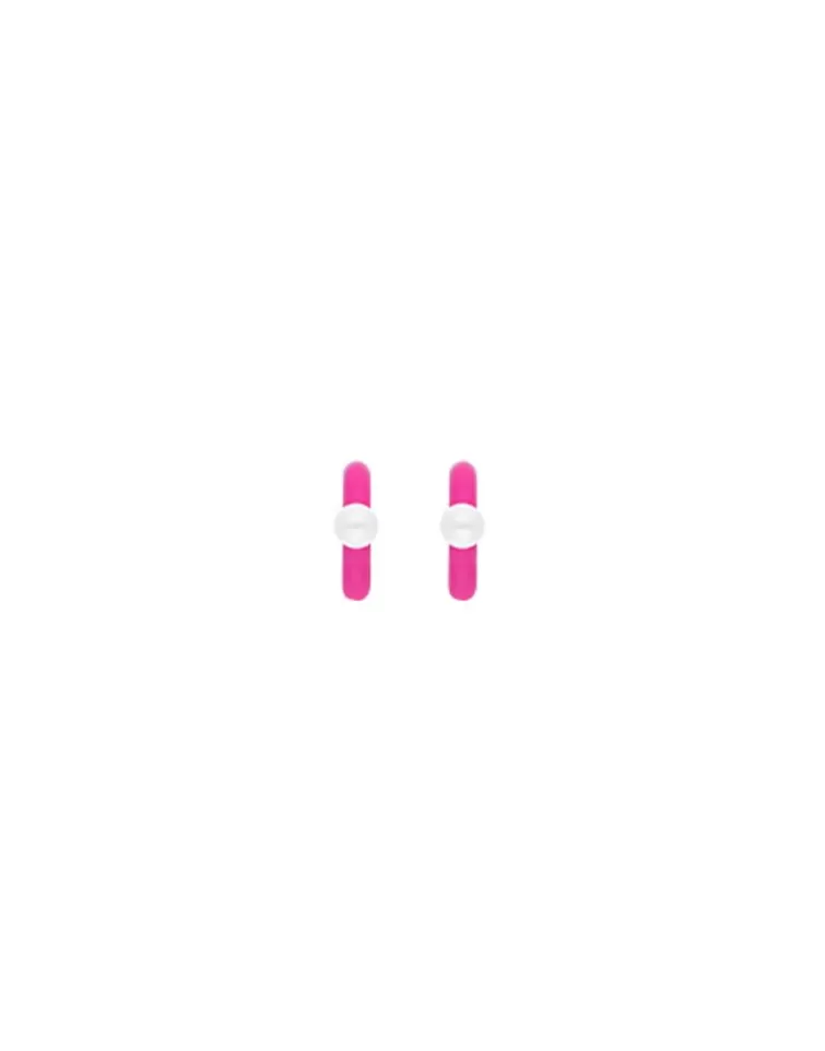 Pendientes De Aro Con Perlas | Majorica Pendientes De Aro Mini Magenta Color Pop Con Perla 4 Mm