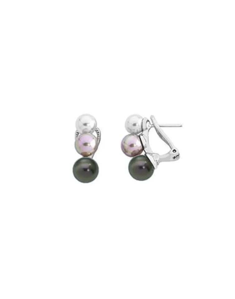Pendientes Cortos | Majorica Pendientes De Perlas Nuit Multicolor