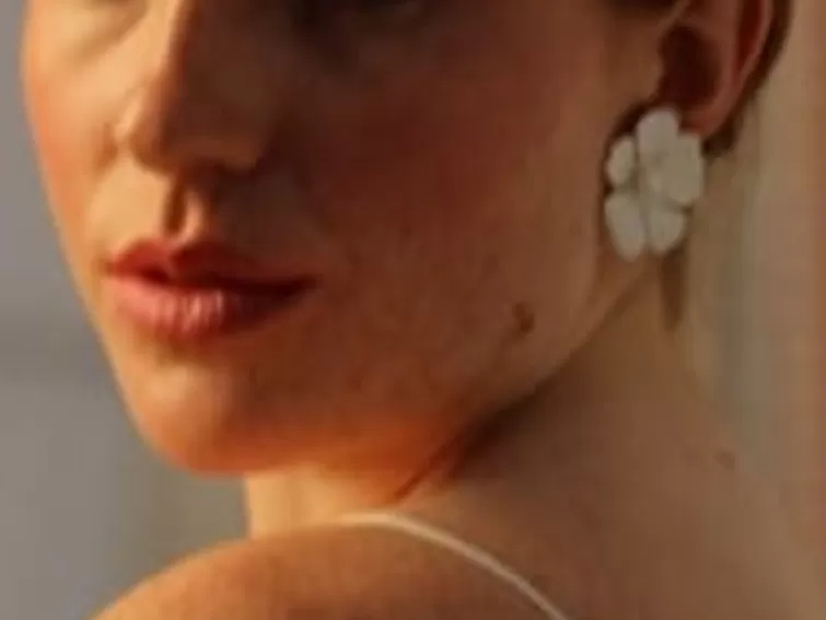 Pendientes Cortos | Majorica Pendientes Novia Santorini Bianco Flor Grande Nacarada Con Perlas