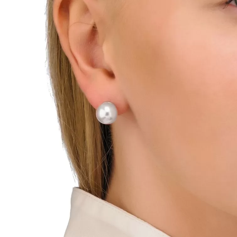 Pendientes Para Bebé | Majorica Pendientes Oro 18K Taylor Con Perla Blanca 10Mm