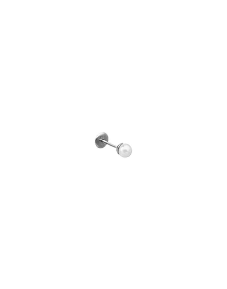 Piercings | Majorica Piercing Oreja Con Perla Redonda Blanca De 4Mm Coleccion Cos