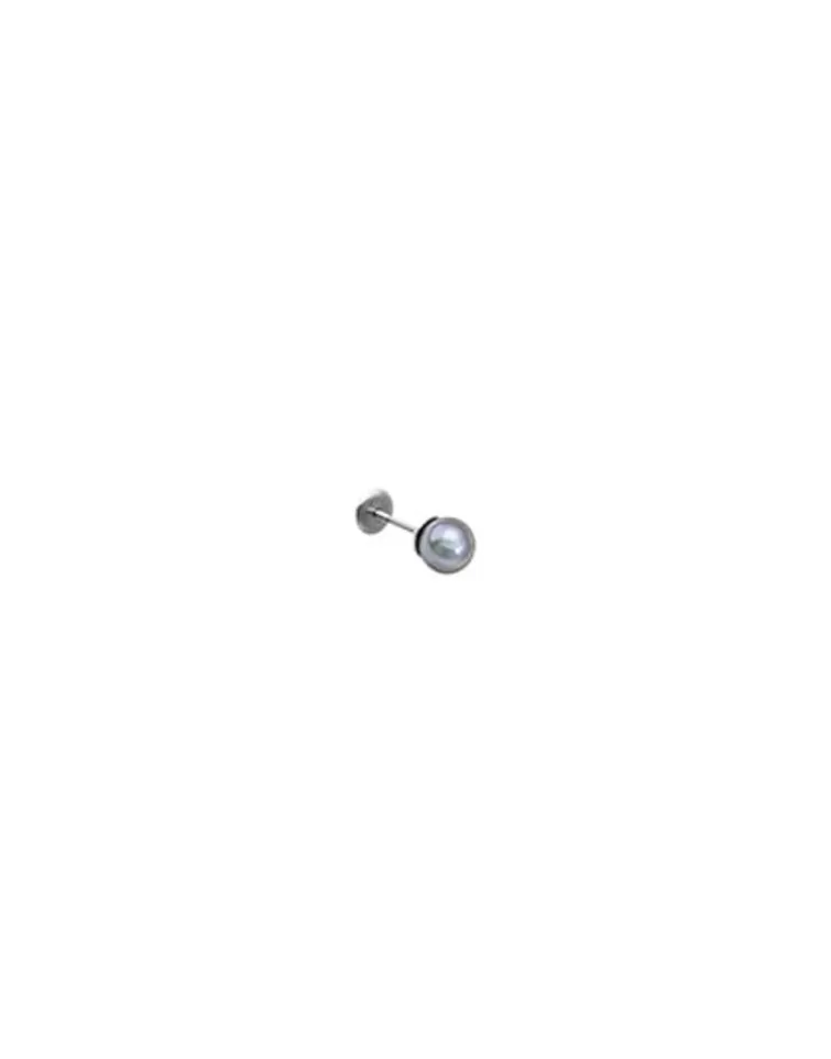 Piercings | Majorica Piercing Oreja De Perla Redonda Gris De 4Mm Coleccion Cos